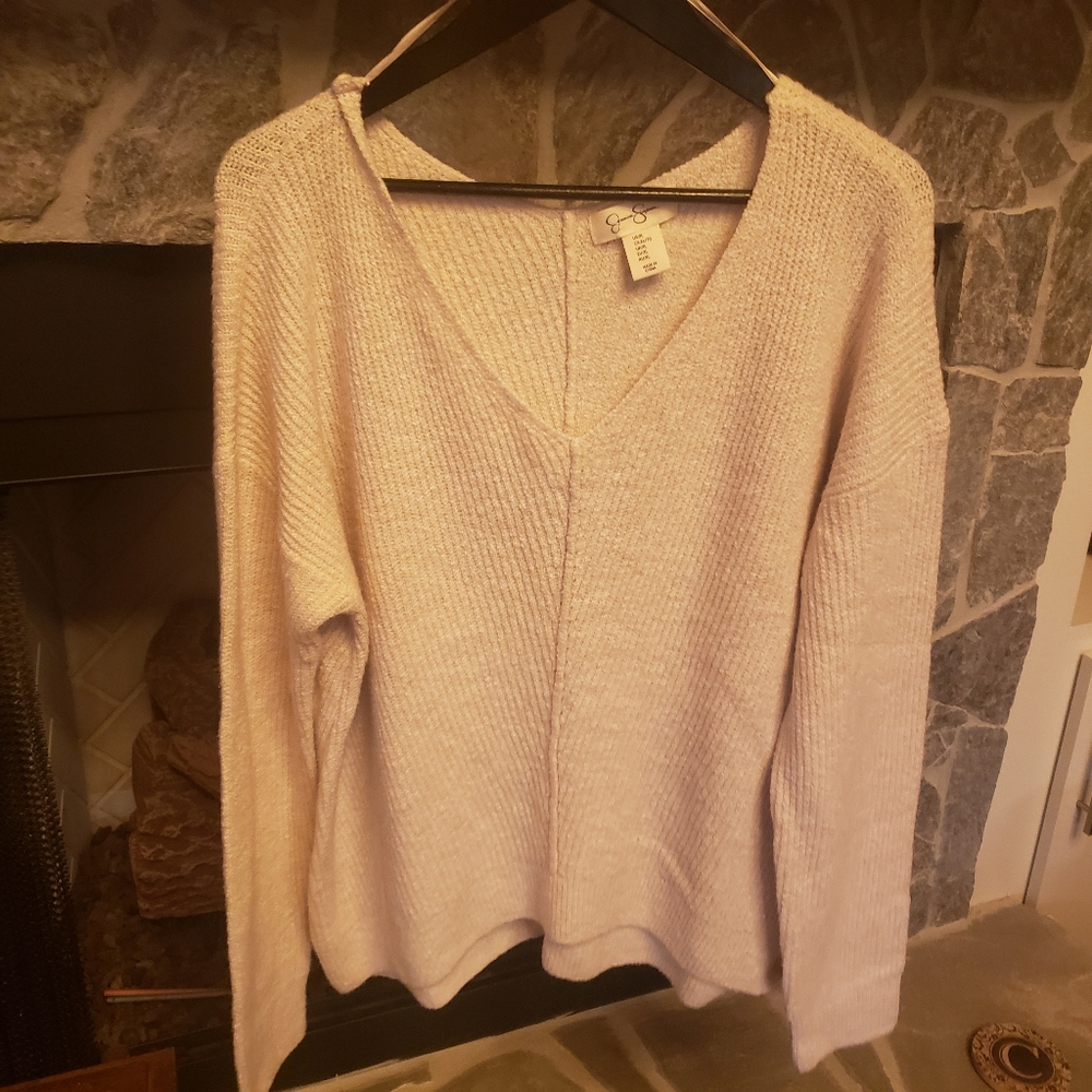 Jessica Simpson V-Neck Cream Sweater